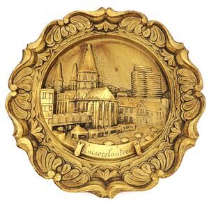 Kaiserslautern Germany Relief Wall Plaque Souvenir 8.75” Decorative Hanging